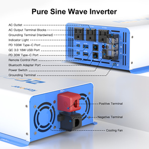 Pure <strong>Sine</strong> <strong>Wave</strong> <strong>Inverter</strong> 1000W-3000W 12V/24V DC To 110V/120V AC Custom Logo RV Dedicated Full Power <strong>Inverter</strong> - Product Image 5