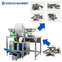Machine automatique de comptage et d'emballage de pièces détachées avec quatre bacs vibrants pour vis, écrous, boulons et kits de fixation