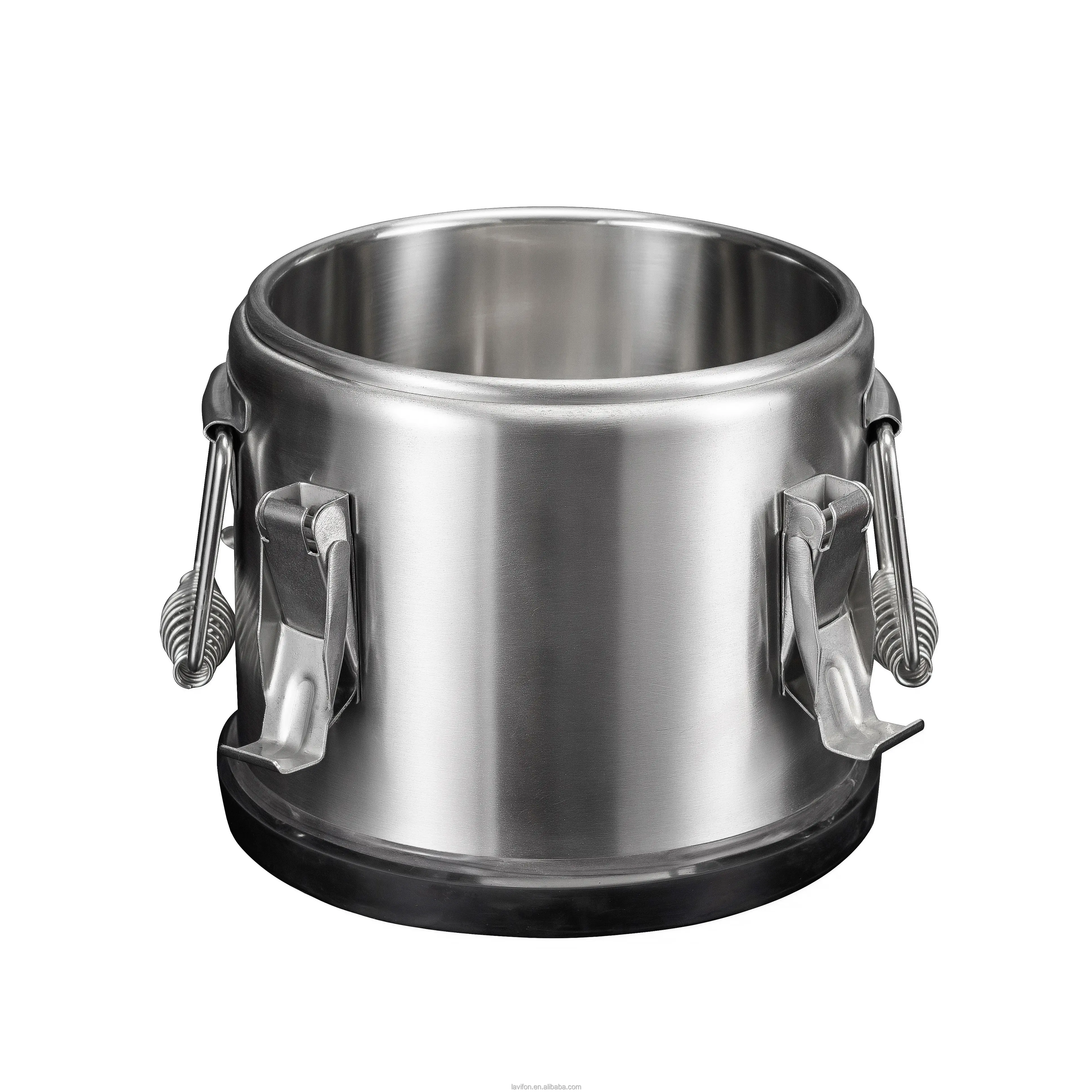 Factory ddirectly sales Kitchen Stainless Steel insulated small 4L 6L container with rubber base