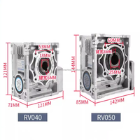 Moteur sans balais haute tension 220V 400W HS60 avec réducteur à vis sans fin RV40, rapport 1:50, avec contrôleur pour machine CNC