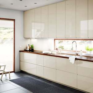 High Gloss Lacquer New Modern Design Hot Selling Kitchen <b>Cabinets</b> & Accessories With Quartz Stone Island - Product Image 3