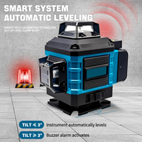 Niveau laser, positionnement précis, faisceau de câblage 4D-16, fixation murale ou suspendue, lumière verte ultra-lumineuse visible en extérieur