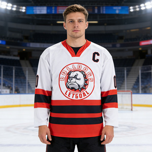 Maillot de hockey unisexe Puck Pros 6XL 100% polyester à séchage rapide, manches longues, lavable, prêt pour la sublimation, impression numérique - Product Image 1