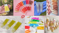 Tubes de gloss à lèvres vides à presser 5ml 10ml, contenants transparents en plastique pour baume à lèvres et huile à lèvres, tubes d'emballage cosmétique personnalisables avec logo, vente en gros