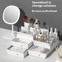 Organisateur de cosmétiques de type tiroir de support de stockage de rectangle en plastique de pp pour la boîte de rangement de bureau de coiffeuse de soins de la peau pour le dortoir