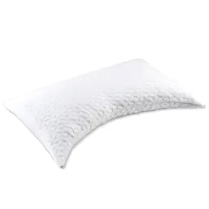 Oreiller de lit en mousse à mémoire de forme déchiquetée orthopédique personnalisable Oreiller en mousse de croissant de sommeil durable pour le cou et les épaules