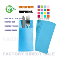 Serviettes de table en papier Airlaid 50 g/m² absorbantes, gaufrées, imprimées avec logo personnalisé, style sac souple