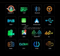 Erisin ES6561P Android 14 IPS DSP Lecteur multimédia pour voiture avec amplificateur et OBD2 GPS 4G WiFi pour Fiat Grande Punto Autoradio