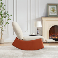 Fauteuil à bascule personnalisé en velours côtelé pour chambre d'enfant avec repose-pieds, chaise de lecture d'appoint, chaise longue rembourrée, fauteuil à bascule rembourré et moelleux