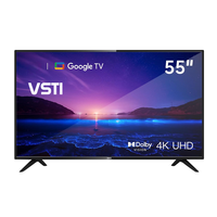 Téléviseur LED Intelligent VSTI 55 Pouces avec Google et Wi-Fi 4K Ultra HD, Disponible en Plusieurs Tailles : 32, 43, 50, 65, 75, 85 Pouces