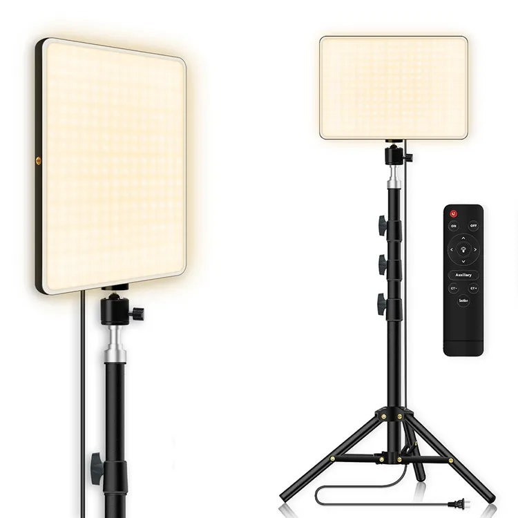Desk Mount LED Video Light With Professional Remote Control Dimmable Panel Lighting Photo Studio Live Photography fill Lamp M24