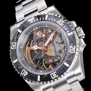 Montre mécanique automatique squelette de luxe pour hommes - Product Image 4