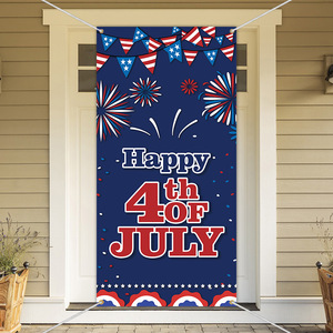 Bannière <span class=keywords><strong>de</strong></span> porte Joyeux 4 juillet, motif patriotique feux d'artifice et drapeau, couverture <span class=keywords><strong>de</strong></span> porte, toile <span class=keywords><strong>de</strong></span> fond pour <span class=keywords><strong>la</strong></span> fête <span class=keywords><strong>de</strong></span> l'Indépendance, décoration murale pour fête à domicile - Product Image 4