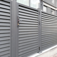 Clôture en aluminium à barres verticales de 6 pieds, traitée thermiquement, haute, antivol, écologique, résistante aux intempéries, design moderne – Offre Spéciale