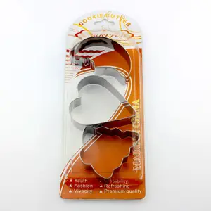 China Supplier Biscuit Cake Molds Moon Metal Stainless Steel Heart Cookie Cutter Set
