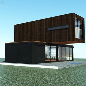 Casa Container a Due Piani di 40 Piedi Rivestita in Legno per Abitazione Familiare in un Ambiente Forestale - Product Image 3