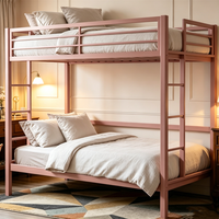 Lit superposé métallique moderne pour dortoir scolaire, appartement, auberge – Vente en gros usine