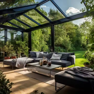 Personnalisable Sun room glass house Villas extérieures en alliage <span class=keywords><strong>d</strong></span>'aluminium jardins <span class=keywords><strong>4</strong></span> <span class=keywords><strong>saisons</strong></span> sunroom <span class=keywords><strong>prix</strong></span> - Product Image 5
