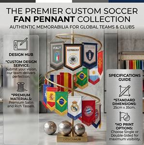 Banderines de Satén Personalizados de 25x35cm para Fútbol, Banderas Promocionales para Intercambio de Aficionados al Deporte, Souvenir al por Mayor - Product Image 2