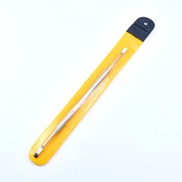 Kit d'outils dentaires en acier inoxydable pour l'hygiène buccale : miroir, curette, pince, sonde plate, gratte-dents, gratte-sépareurs, sac en PVC