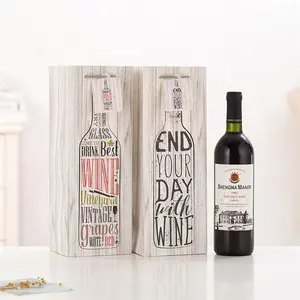 Individuelles Design Wein Geschenk beutel Logo gedruckt recycelte starre Pappe Papiertüte