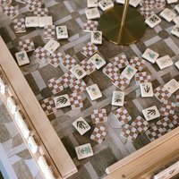 Jeu de Mahjong Américain en Acrylique Thème Océan, 160 Tuiles, Portable, Jeu de Table Familial pour Divertissement de Fête