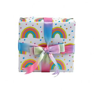 Factory Wholesale 80g Disposable Silicone-Coated Birthday Custom Luxury 70cm X 3m Metallic Paper Roll Wrapping for Packaging - Product Image 1