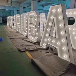 Decorazione di nozze LED lampadina lettere Mr e Mrs 4 ft lettere tendone - Product Image 2