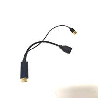 Cable de Transmisión de Señal Digital HD MI Macho a DisplayPort Hembra, Convertidor de Alimentación USB para Monitores de Computadora, Proyectores 4K