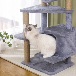 Grand arbre à chat pour chats de grande taille, mobilier de jeu, maisonnette, structure d'escalade, griffoir, tour en carton - Product Image 4