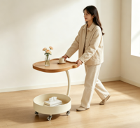 Table basse minimaliste en forme d'ours pour salon, ensemble de meubles décoratifs portables et mobiles, cadre durable