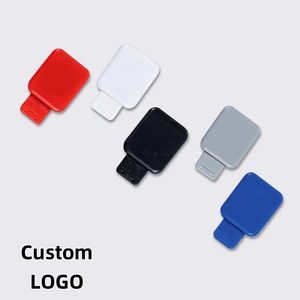 White Black Rectangle Plastic Portable Name Tag Stretchable Decorative Badge Reel Thick Business Promotional <b>Gifts</b> - Product Image 4