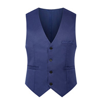 Gilet de Costume Classique Uni Col V pour Homme – Gilet Habillé Ajustable au Dos, Infroissable, Idéal pour les Affaires