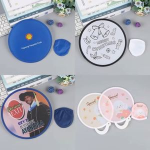 Discos Voladores Personalizables de Nailon Promocionales por Sublimación, Plegables, Redondos, Flexibles, con Bolsa - Product Image 5