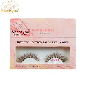 Abestyou Cils entiers auto-adhésifs pré-collés marron chocolat avec logo personnalisé, effet œil de <span class=keywords><strong>chat</strong></span> et phosphorescents - Product Image 5