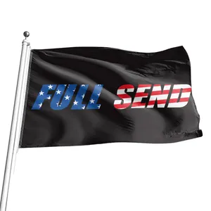 Wholesale 3x5FT 100D Polyester Custom Premium Fabric Digital Printing Full Send Flags With 2 Metal Grommets