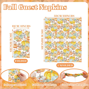 Serviettes en papier imprimées citrouille 3 plis personnalisées <span class=keywords><strong>de</strong></span> haute qualité Tissu <span class=keywords><strong>de</strong></span> serviette d'invité d'automne personnalisé pour les fêtes d'automne Style <span class=keywords><strong>de</strong></span> sac - Product Image 3