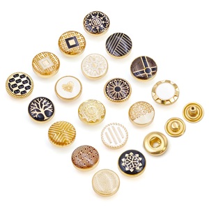 กระดุมโลหะรูปหกเหลี่ยมสำหรับเสื้อคลุมอาบายะห์  โลโก้แบบกำหนดเอง  ทำจากโลหะผสมสังกะสี  ใช้ตกแต่งเสื้อผ้า - Product Image 2