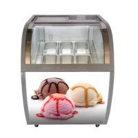 Mini-Eiscreme-Gefriertruhe Eiscreme-Gefriertruhe mit Display Eiscreme-Display-Gefriertruhe Thekenvitrine