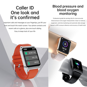 Tùy Chỉnh Thông Minh Đồng Hồ Với Oxy Máu <span class=keywords><strong>Heart</strong></span> <span class=keywords><strong>Rate</strong></span> Monitor 1.69 Inch Hiển Thị Tuổi thọ Pin Dài Không Thấm Nước Tập Thể Dục Tracker - Product Image 5