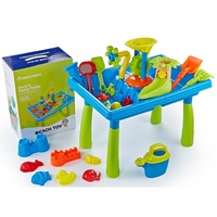 Table à eau et à sable circulaire pour enfants, ensemble de jeu de plage en plastique pour l'extérieur, jouet aquatique d'été pour tout-petits, 38x12x10cm, 1730g