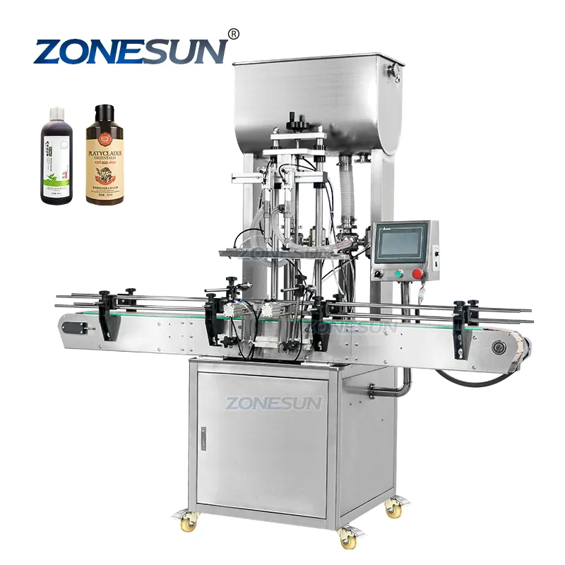 Zonesun 2 Heads Automatische Vruchtensap Zeep Crème Lotion Glazen Fles Olie Drank Vulmiddel Pindakaas Pasta Vullen Machines