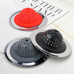 Filtro de Desagüe Universal de Acero Inoxidable y Silicona para <span class=keywords><strong>Fregadero</strong></span>, 11.2cm, Anti-Obstrucciones, Anti-Olores, Recolector de Cabello para Cocina y Baño - Product Image 2