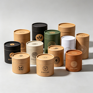 Emballage de thé en tube de carton kraft écologique imprimé sur mesure, hermétique, de qualité alimentaire, pour poudre de café - Product Image 5