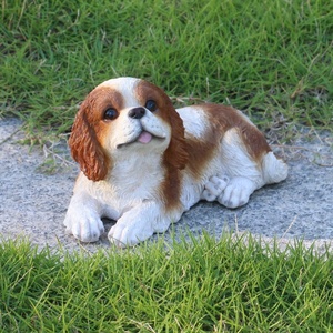 En gros réaliste mignon charles <span class=keywords><strong>chien</strong></span> figurine résine ornement de jardin sculpture en fibre de verre <span class=keywords><strong>chien</strong></span> % - Product Image 2