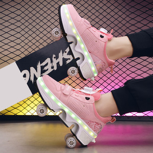 Heron Shoes Flashing Roller Shoes With Lights Rechargeable Inline Skates For Children And Girls Flying Shoes - Product Image 3