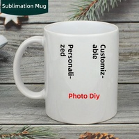 36 pièces/boîte Tasse en céramique blanche de 11 oz pour sublimation - Personnalisable pour les cafés
