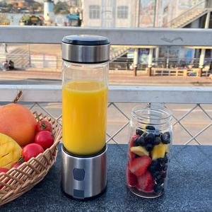 Grosir penghancur es 7.4V blender buah mini blender portabel botol kaca isi ulang pembuat <span class=keywords><strong>smoothie</strong></span> usb Tangan - Product Image 2