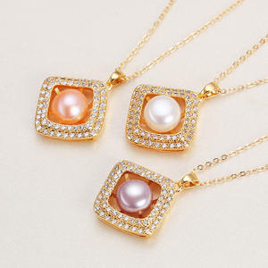 Collar de Alta Gama al por Mayor, Estilo Ins, Versátil, con Colgante de Perla de Agua Dulce, Forma de Gota de Agua, Cadena para Clavícula, Joyería Decorativa - Product Image 1