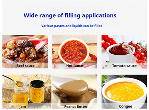 Máquina de llenado de líquidos neumática de alta precisión semiautomática personalizada Industrial para tarro de bolsa de miel y embalaje de botellas de vidrio - Product Image 5